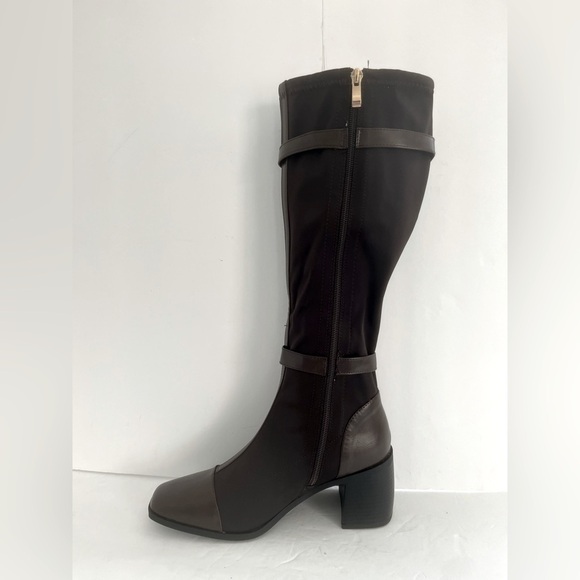 Journee Collection Gaibree Riding Knee-High Chunky Heel Boot Size 7.5WC Calf 14” - Picture 11 of 13
